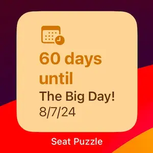 The orange theme with a countdown widget