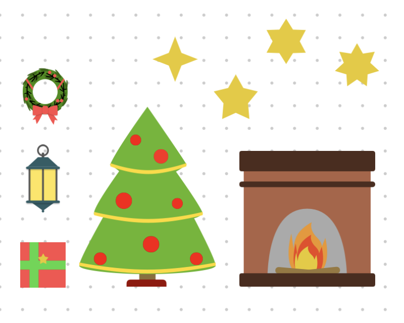 New holiday items include wreaths and lanterns, joining the tree, presents, and stars