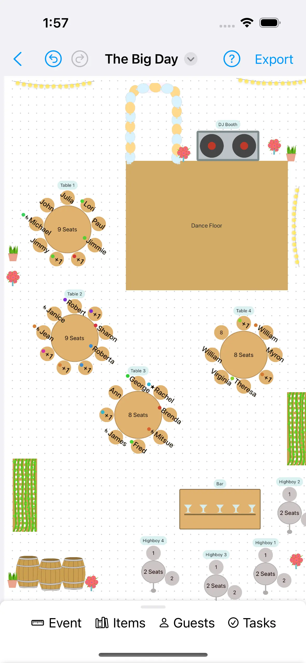 Example of floor plan