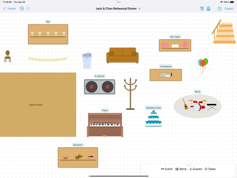Example of some of the items available in Seat Puzzle