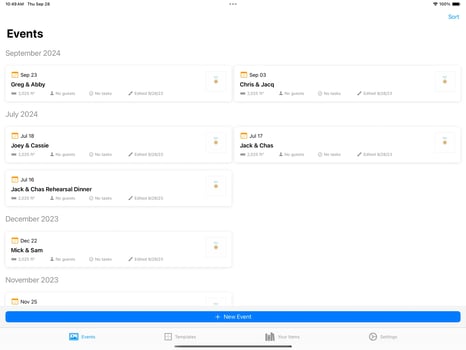 Example of event management in Seat Puzzle